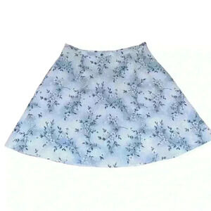 Flowy Floral Blue Skirt